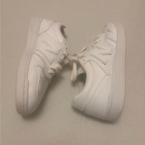 New Balance All-White Athletic Shoes
